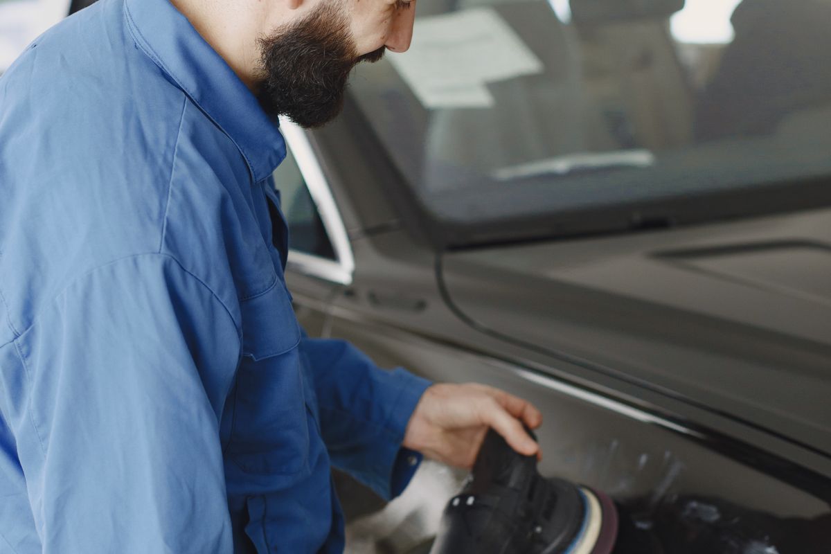 Collision repair work at Primeline Auto Body