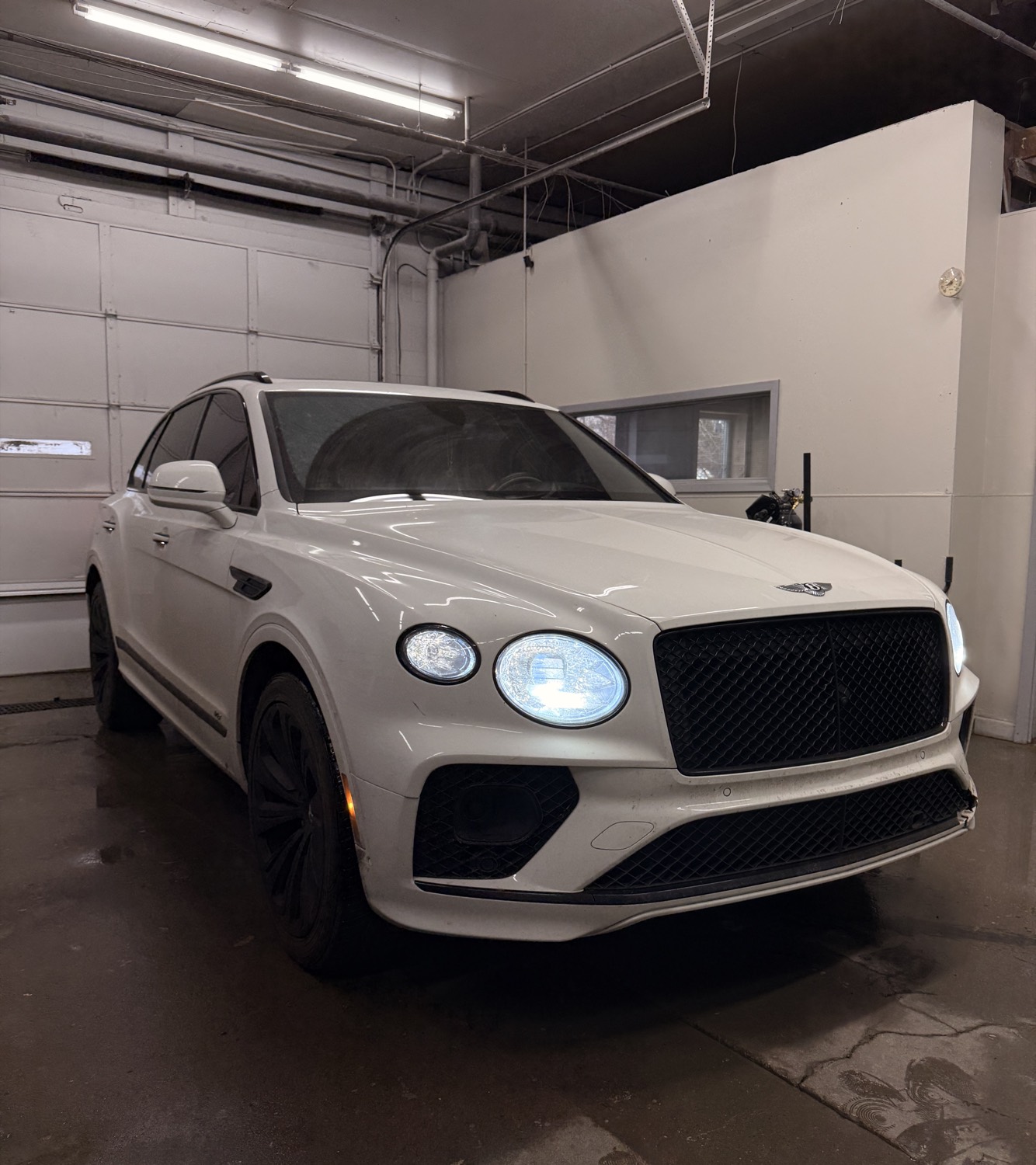 Bentley Bentayga in the Primeline Auto Body shop